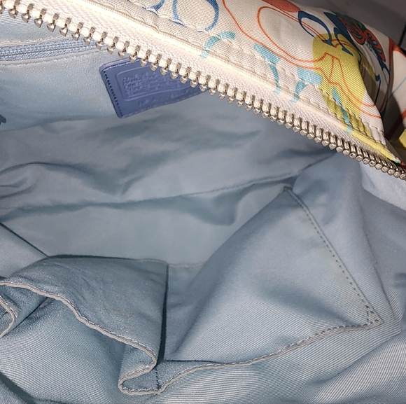 Coach Colorful Signature Shoulder Bag with Blue Accents - Picture 8 of 14